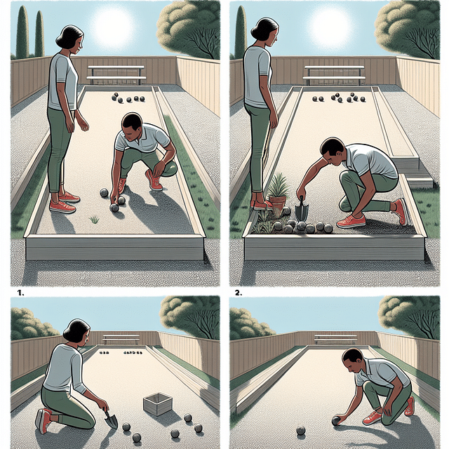 bocce ball court inspection for weeds