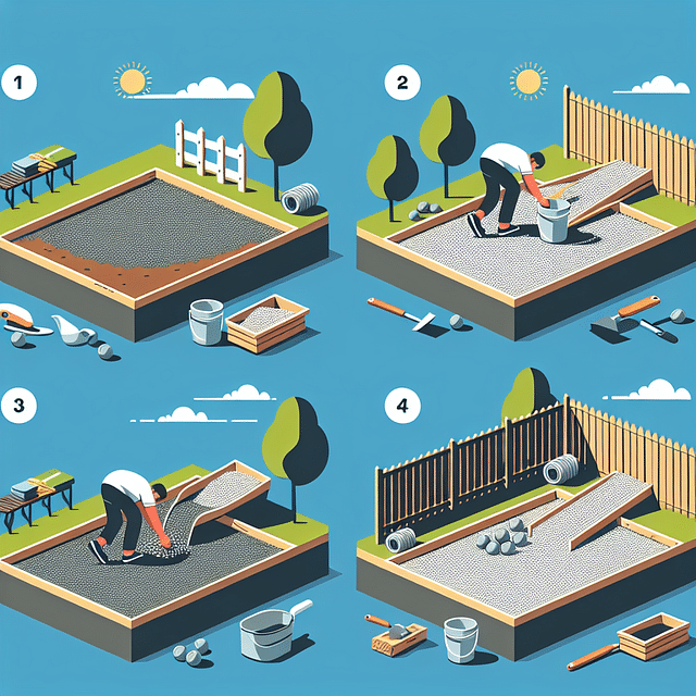 gravel base for backyard bocce court