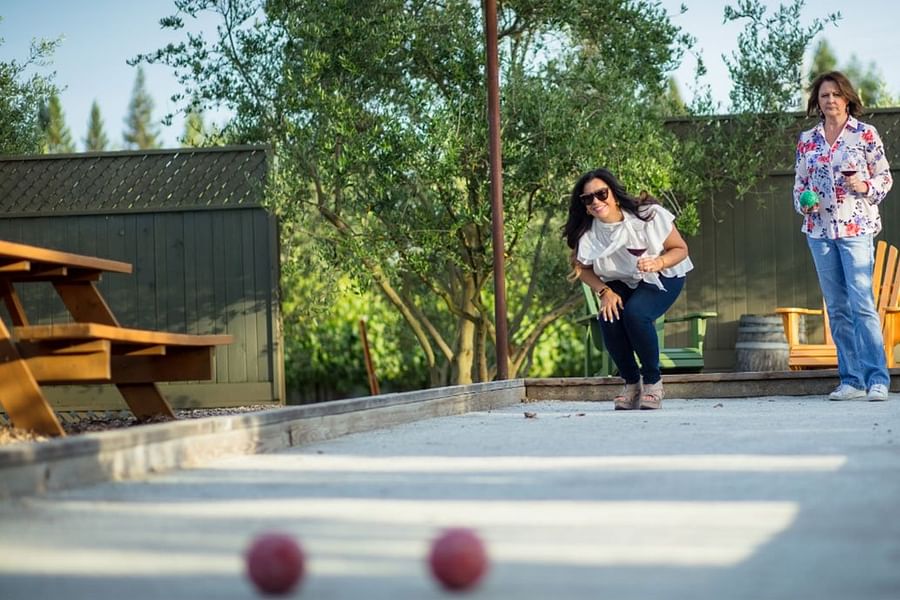 Clay bocce ball court