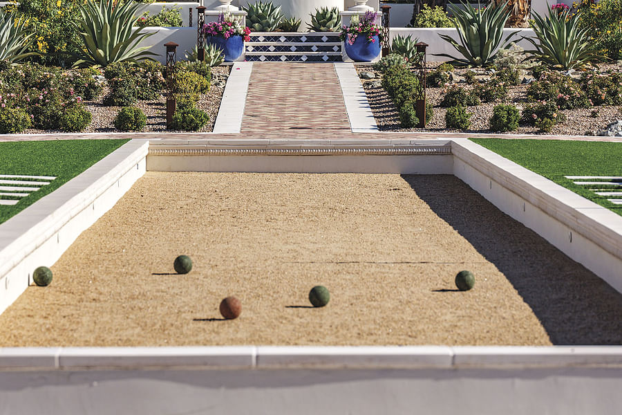 Decomposed granite bocce ball court