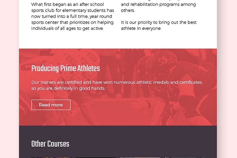 email newsletter design sports