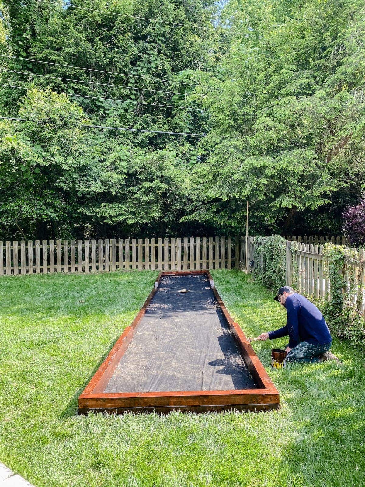 Cottage style bocce ball court