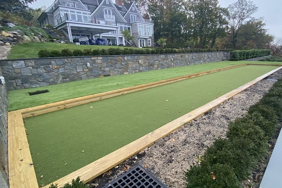 Eco-friendly bocce ball court