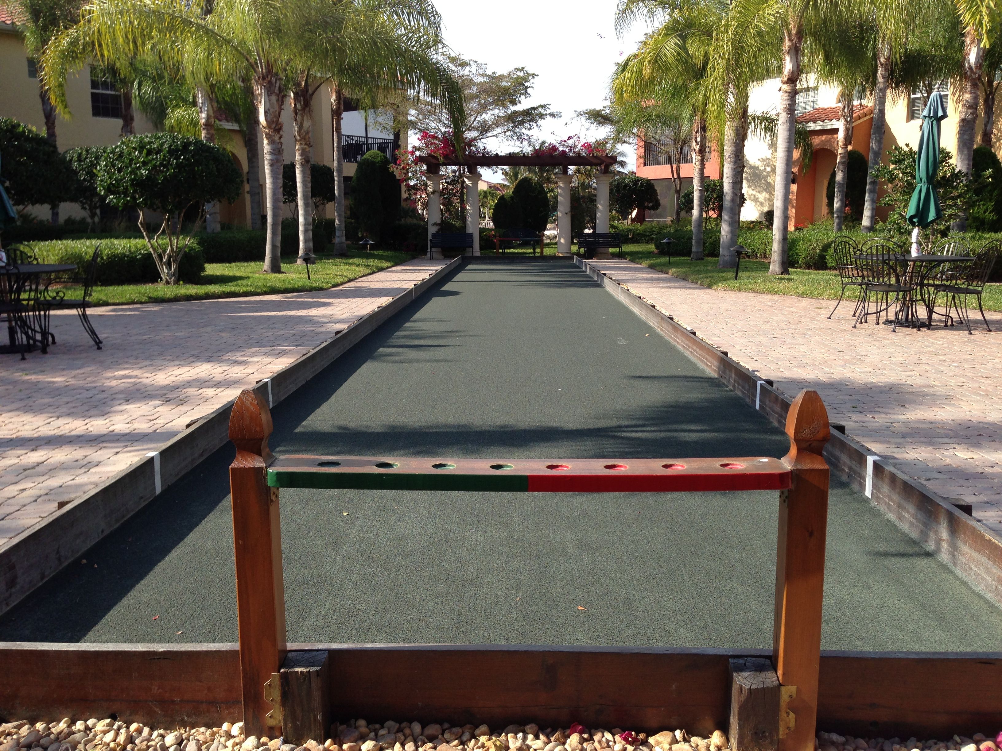 Modern minimalist bocce ball court