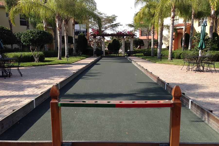 Modern minimalist bocce ball court