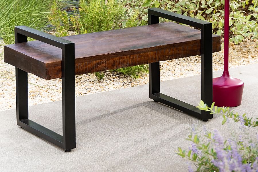 wooden garden bench