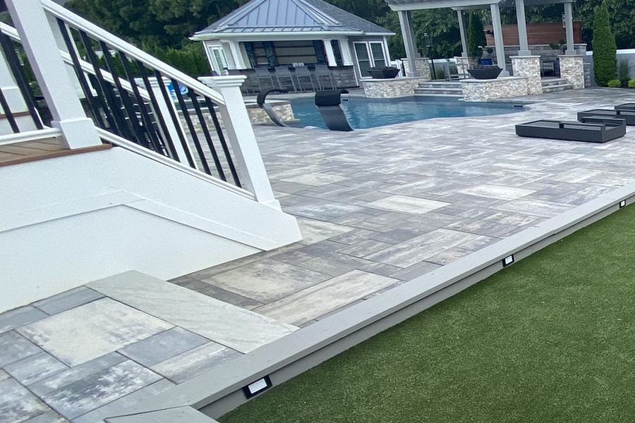 Recycled crushed concrete bocce court