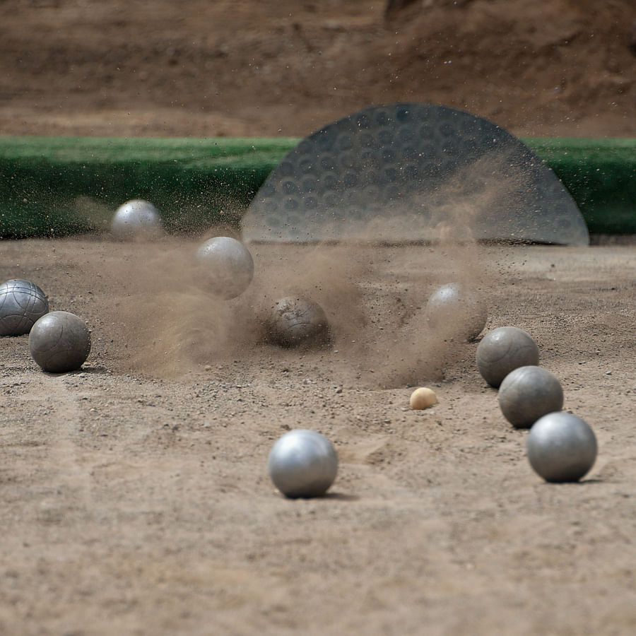 Pristine bocce ball court with well-kept surface and boundary lines