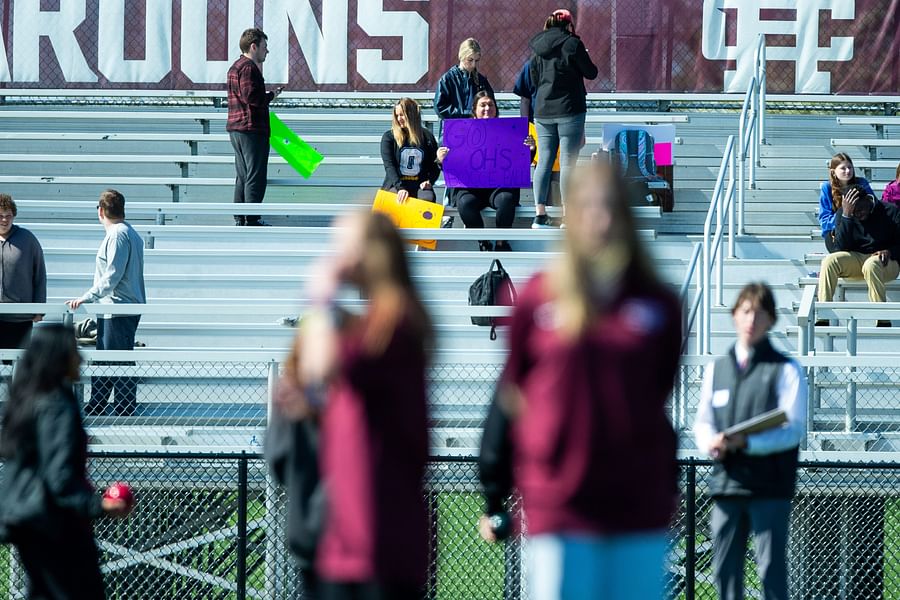 Bocce Ball tournament in progress with a crowd of participants