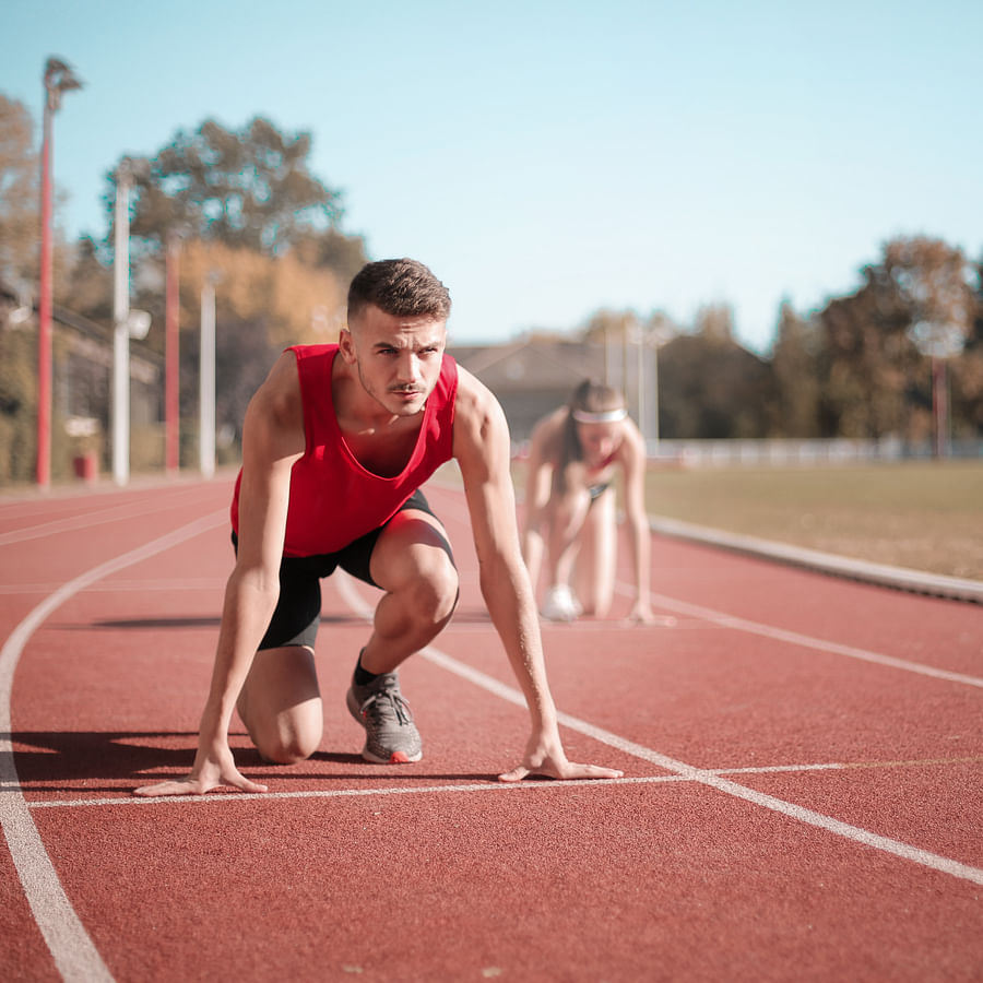 Modern professional Bocce Ball players in a competitive match