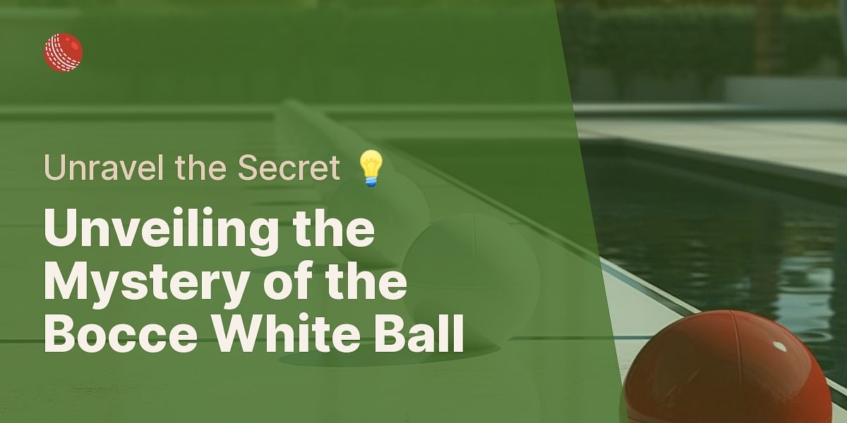 What is the white ball in bocce for?